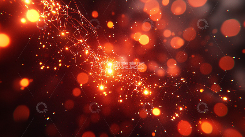 高清大图下载【趣麦麦图】红色粒子流