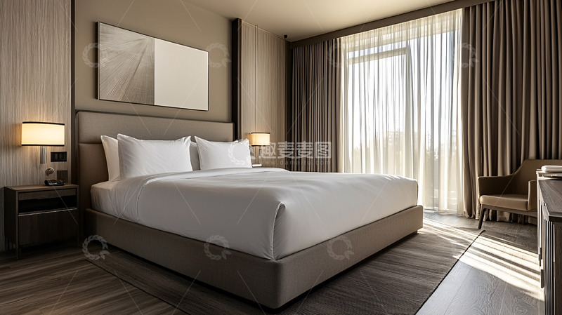 高清大图下载【趣麦麦图】高级酒店套房卧室