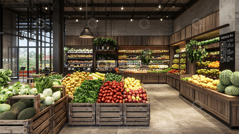 高清大图下载【趣麦麦图】高端水果蔬菜超市