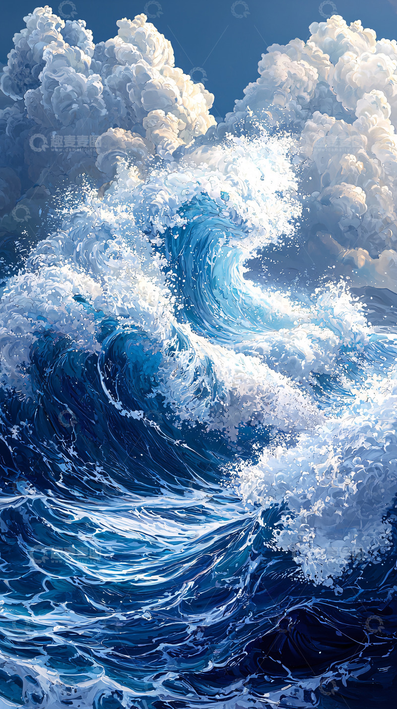 高清大图下载【趣麦麦图】巨浪滔天