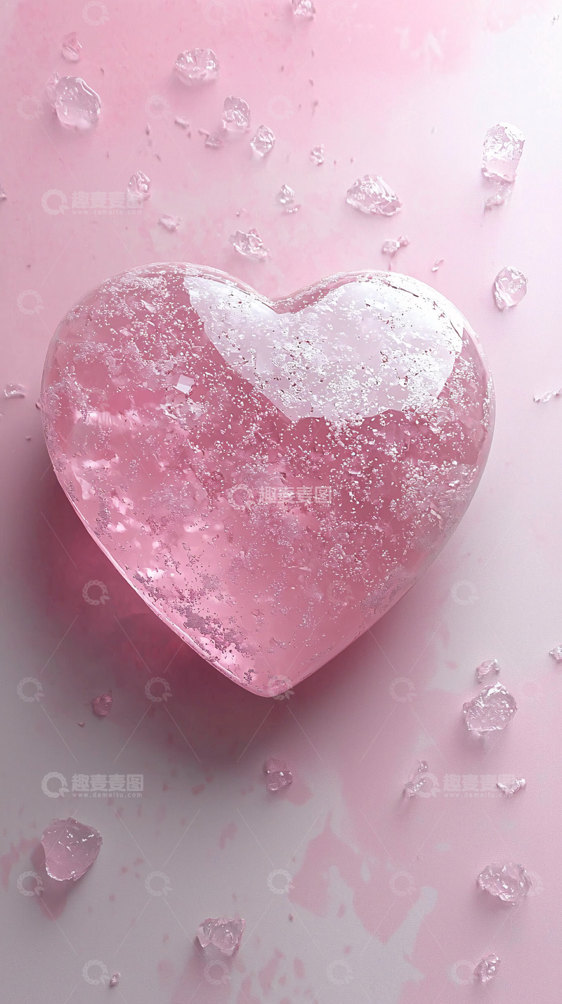 高清大图下载【趣麦麦图】粉色冰心