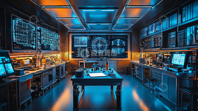 高清大图下载【趣麦麦图】未来科技控制室