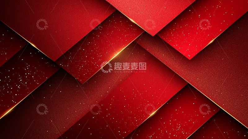 高清大图下载【趣麦麦图】红色几何背景