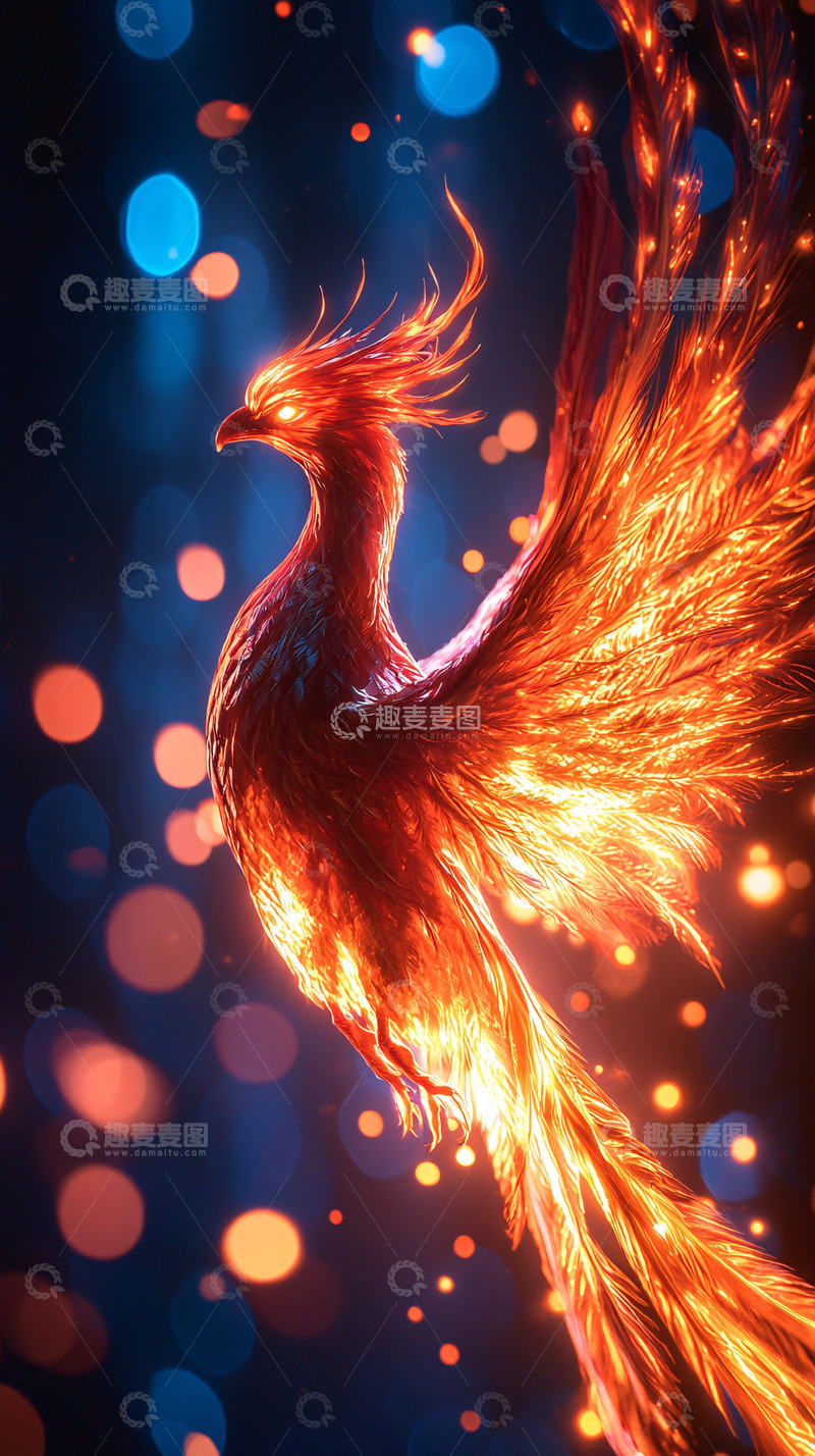 高清大图下载【趣麦麦图】浴火重生的凤凰