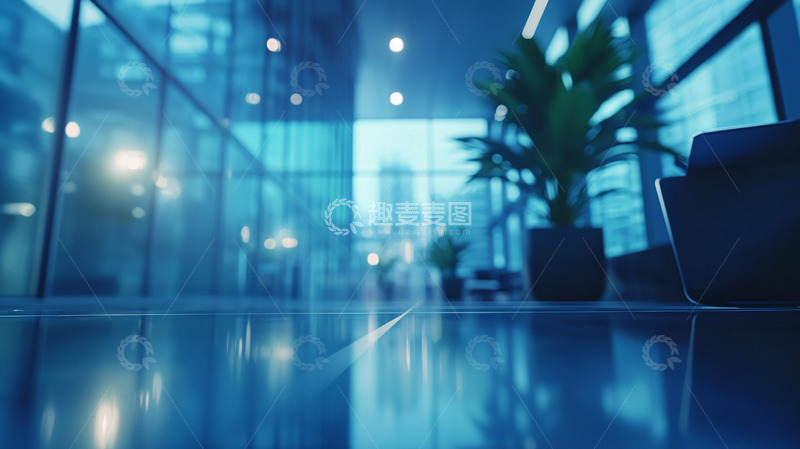 高清大图下载【趣麦麦图】现代化办公楼走廊