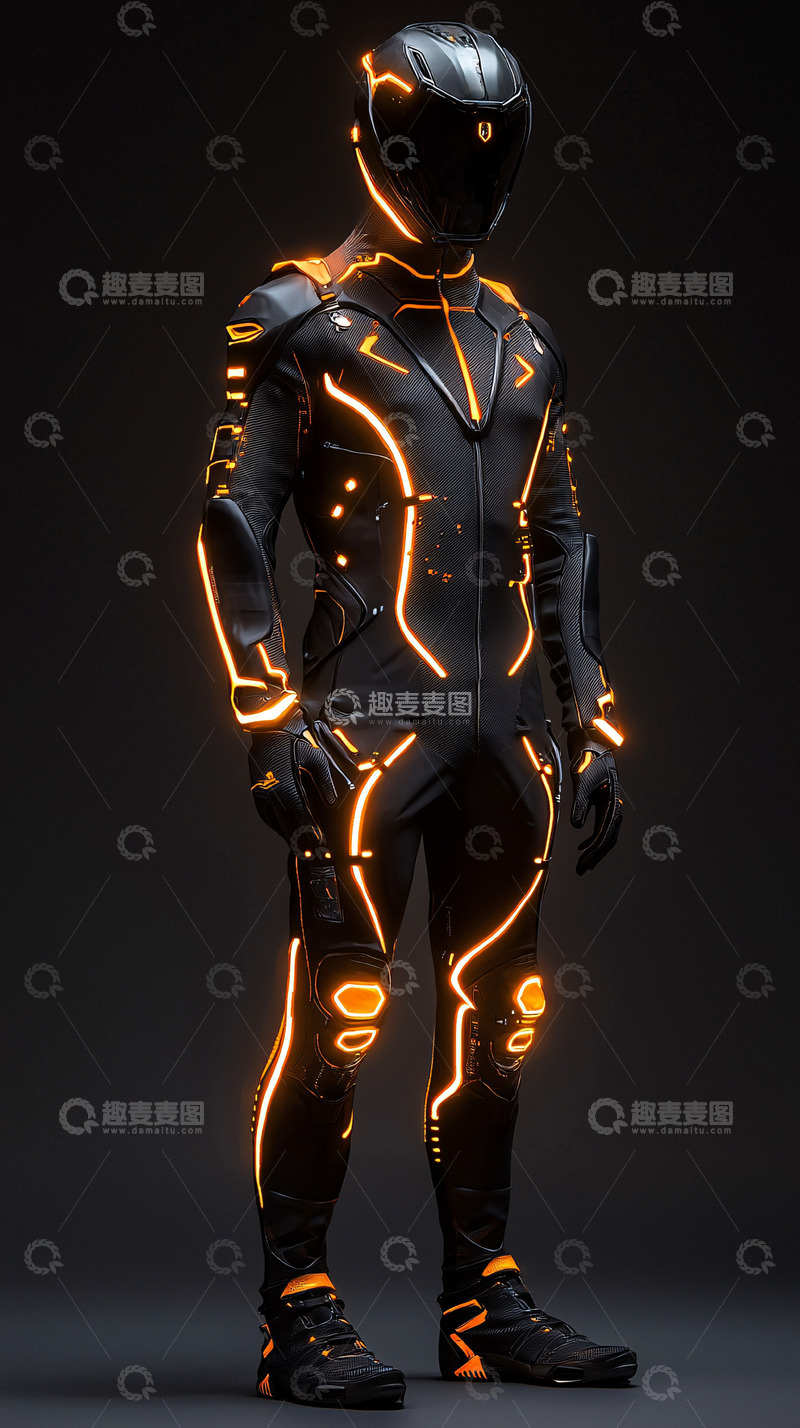 高清大图下载【趣麦麦图】未来科技感机甲战士