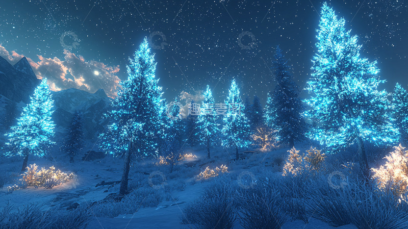 高清大图下载【趣麦麦图】冰雪森林