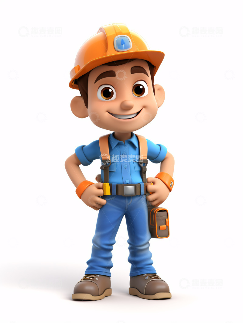 高清大图下载【趣麦麦图】卡通工人6