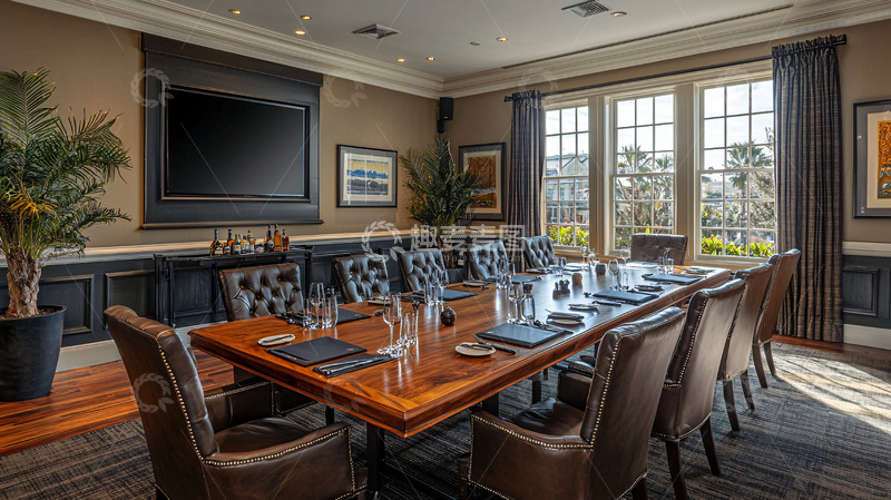 精致的现代会议室场景