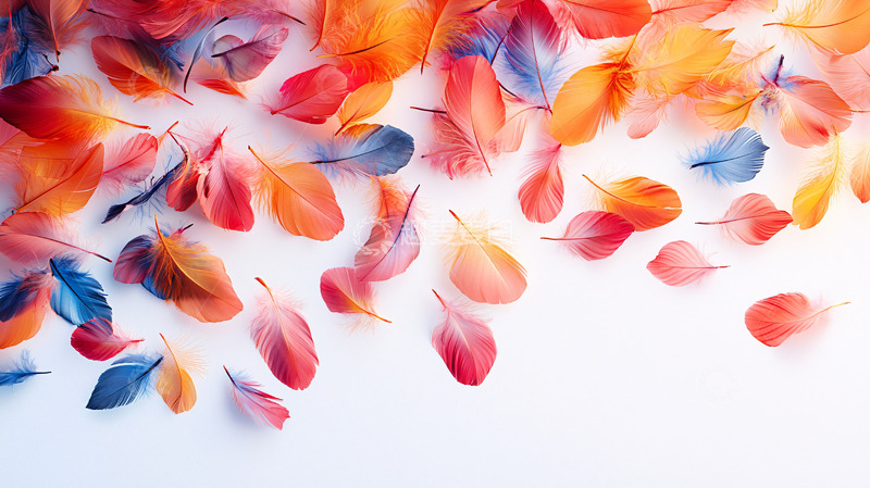 高清大图下载【趣麦麦图】彩色羽毛