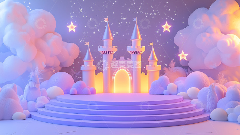 高清大图下载【趣麦麦图】梦幻城堡背景