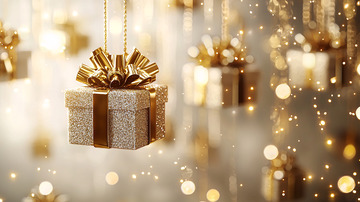 闪亮金色系圣诞礼物