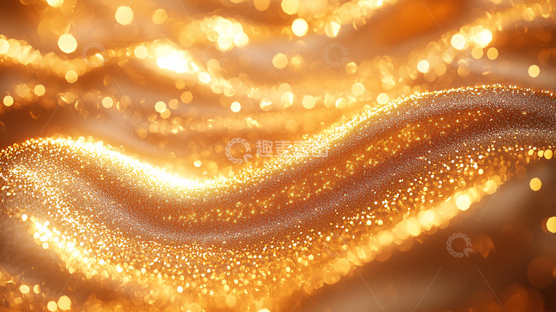 高清大图下载【趣麦麦图】金色光芒流动抽象背景