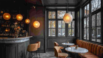 暗色调酒吧室内设计