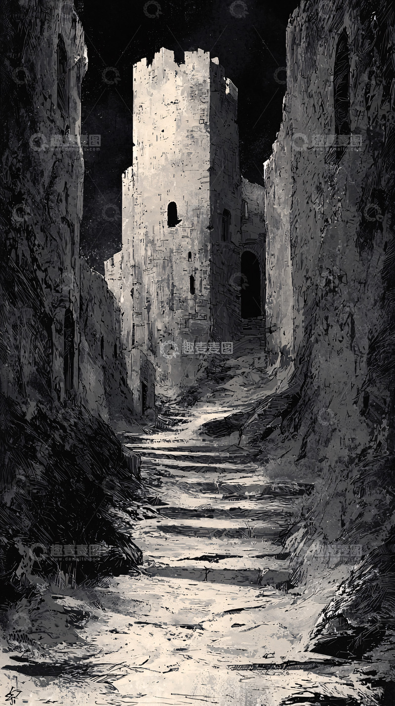 高清大图下载【趣麦麦图】黑白