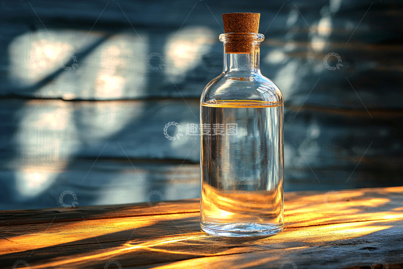 高清大图下载【趣麦麦图】盛满透明液体的玻璃瓶