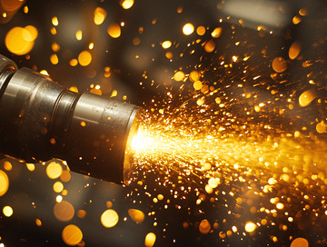 金属切割火花四溅