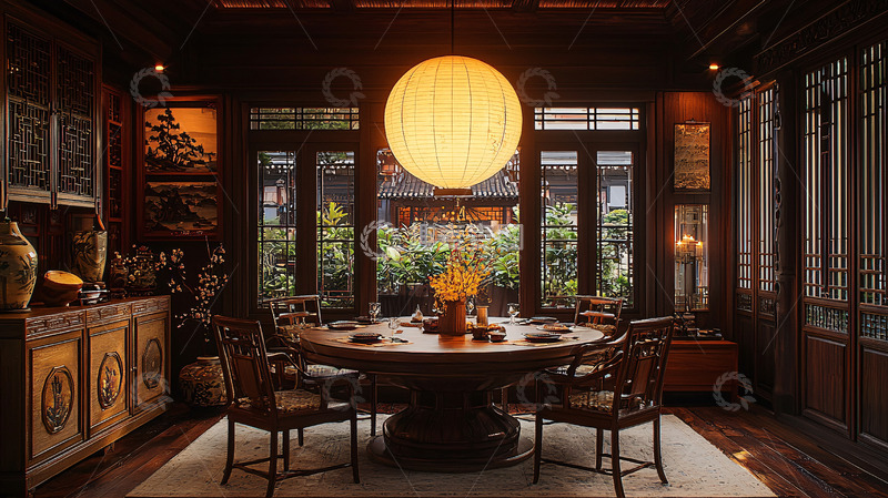 高清大图下载【趣麦麦图】中式古典餐厅