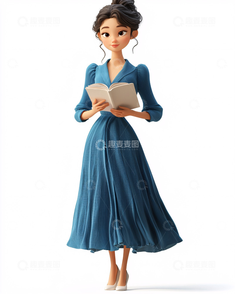 高清大图下载【趣麦麦图】卡通女孩31