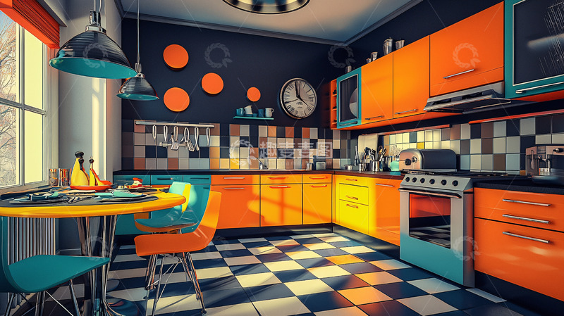 高清大图下载【趣麦麦图】复古厨房设计