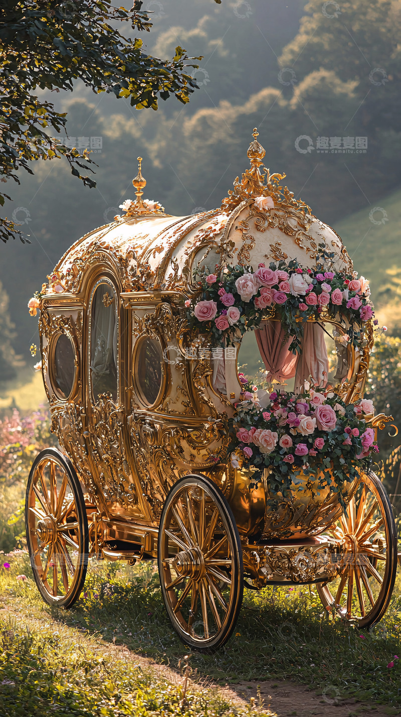 高清大图下载【趣麦麦图】金色马车