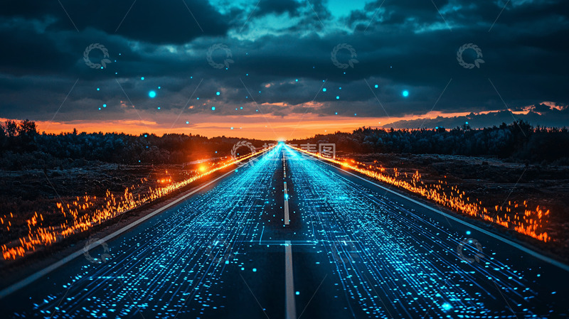 高清大图下载【趣麦麦图】光影公路