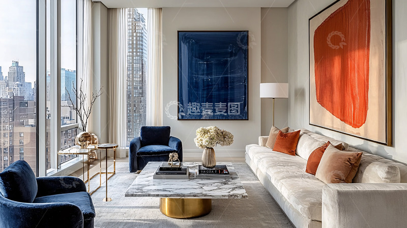 高清大图下载【趣麦麦图】现代简约客厅
