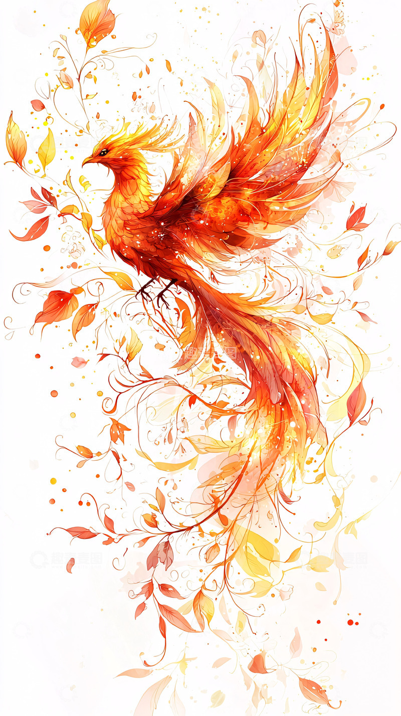 高清大图下载【趣麦麦图】火焰凤凰