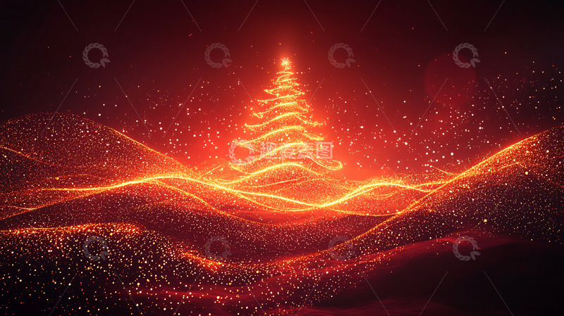 高清大图下载【趣麦麦图】燃烧的圣诞树