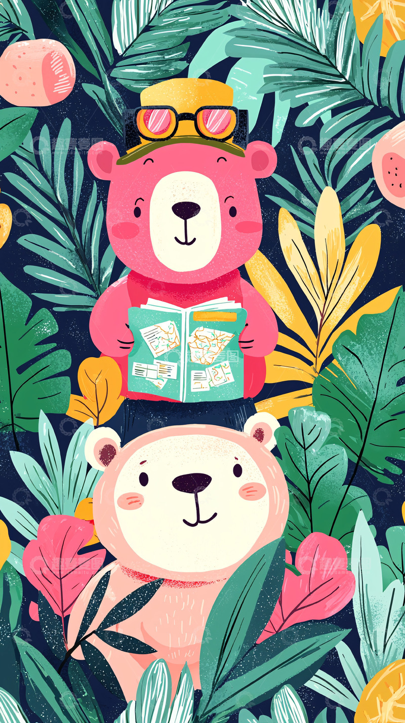 高清大图下载【趣麦麦图】可爱卡通熊