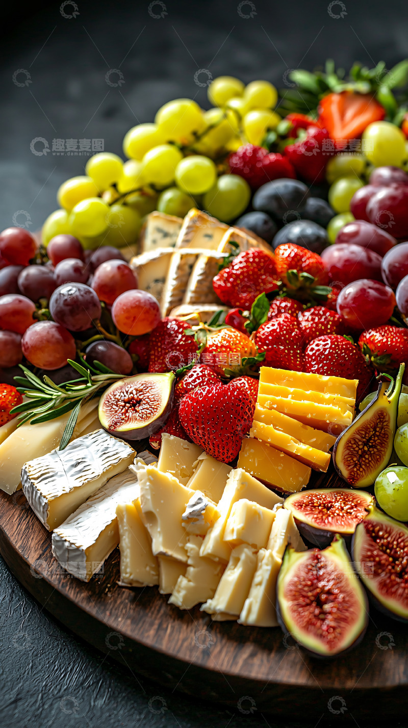 高清大图下载【趣麦麦图】水果奶酪拼盘