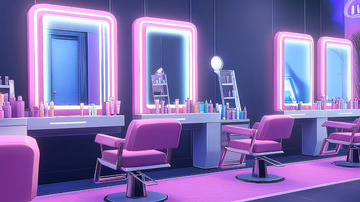 粉色系美发沙龙