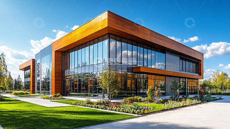 高清大图下载【趣麦麦图】现代玻璃幕墙建筑