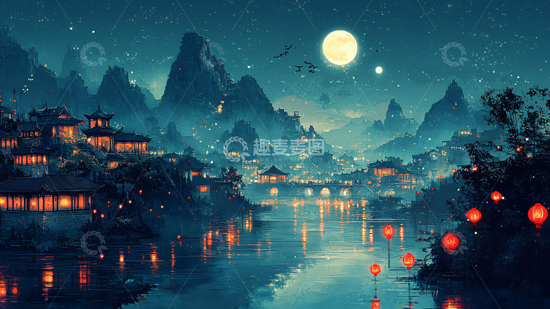 高清大图下载【趣麦麦图】水墨江南