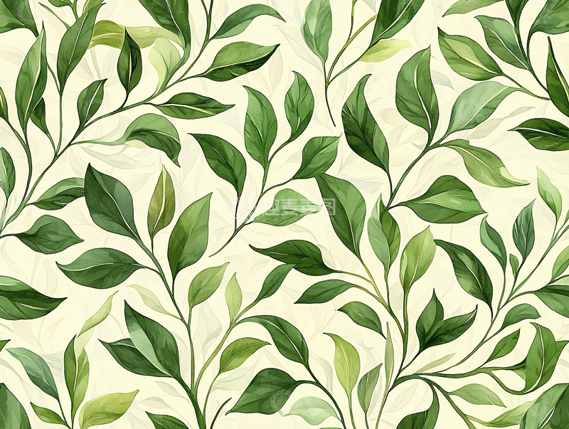 高清大图下载【趣麦麦图】绿色树叶交织的背景