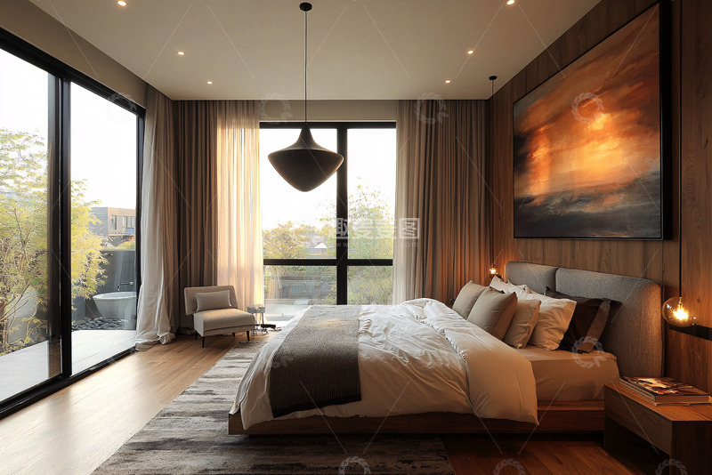 高清大图下载【趣麦麦图】现代极简卧室设计