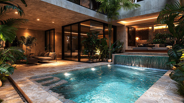 现代风格庭院泳池