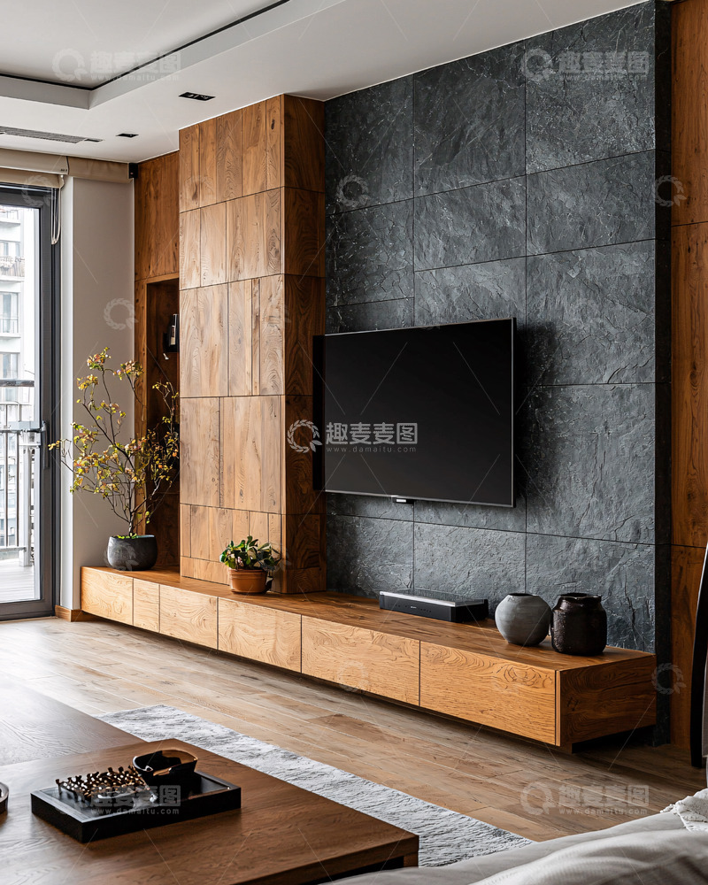 高清大图下载【趣麦麦图】现代简约电视背景墙