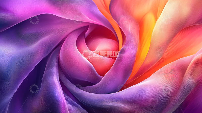 高清大图下载【趣麦麦图】抽象渐变色彩漩涡