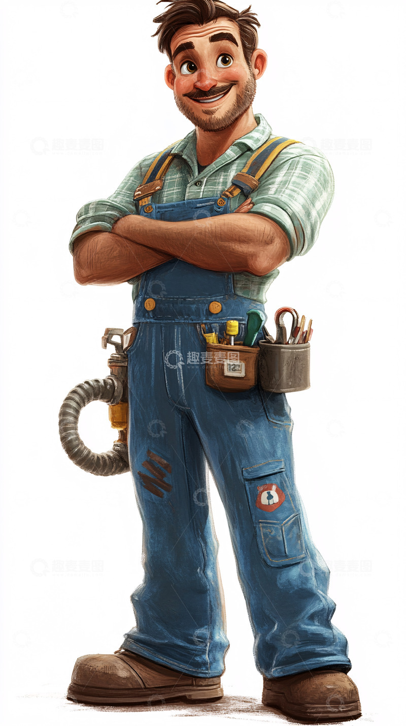 高清大图下载【趣麦麦图】开心技工