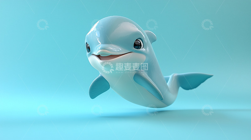 高清大图下载【趣麦麦图】卡通海豚