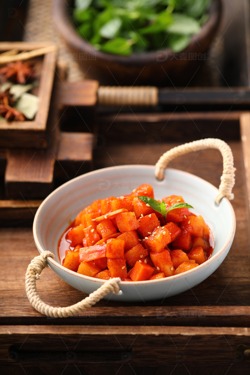 高清大图下载【趣麦麦图】韩式泡萝卜小菜1