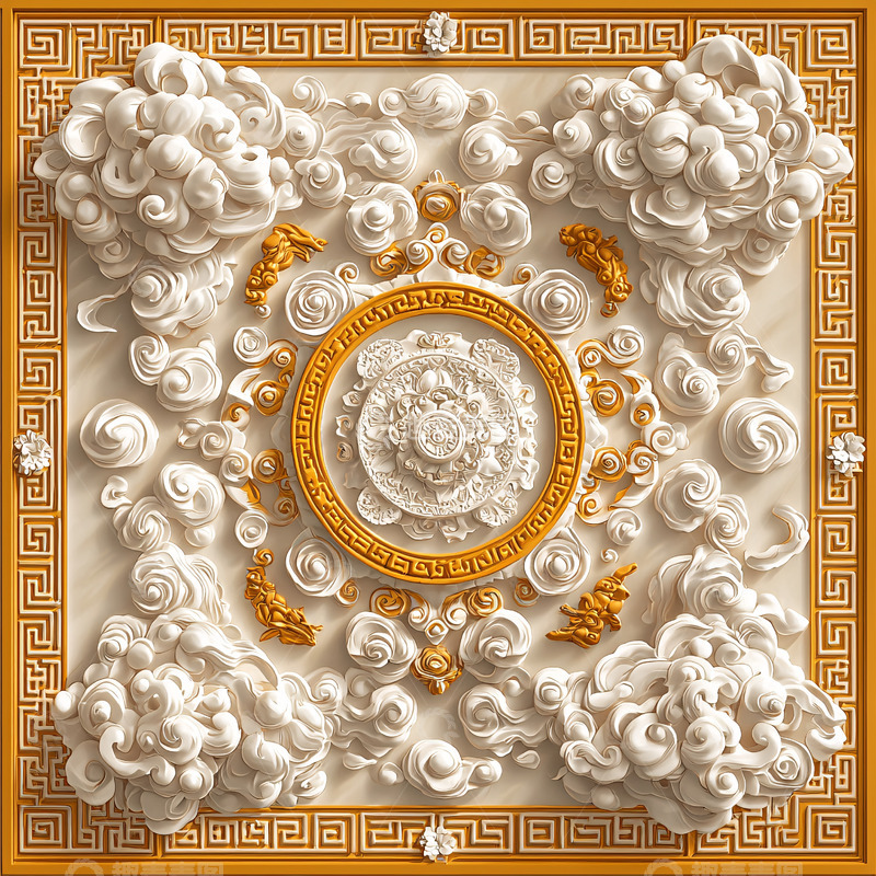 高清大图下载【趣麦麦图】欧式雕花吊顶