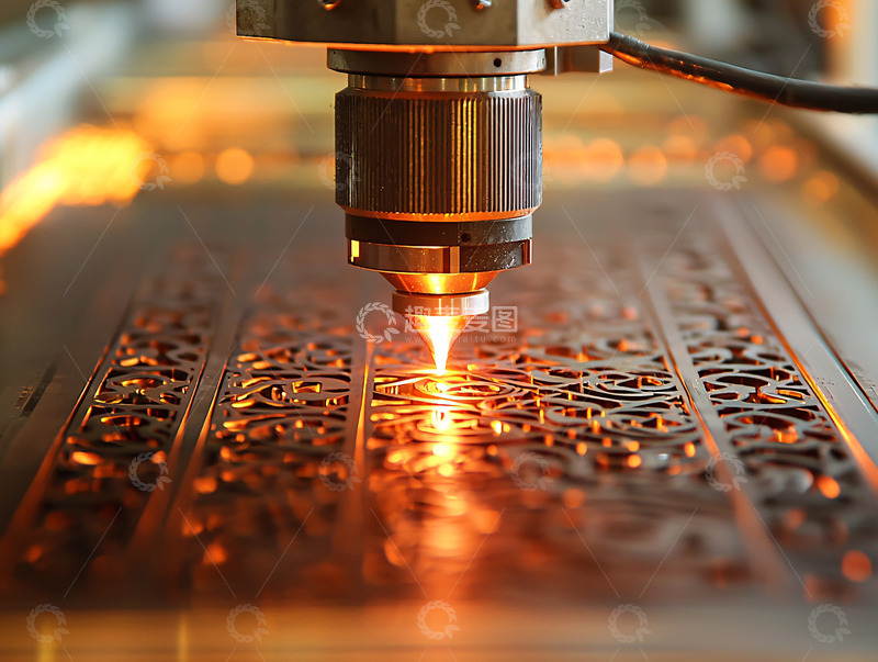 高清大图下载【趣麦麦图】激光切割金属产生的火花