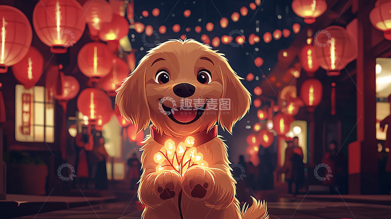 高清大图下载【趣麦麦图】金毛犬