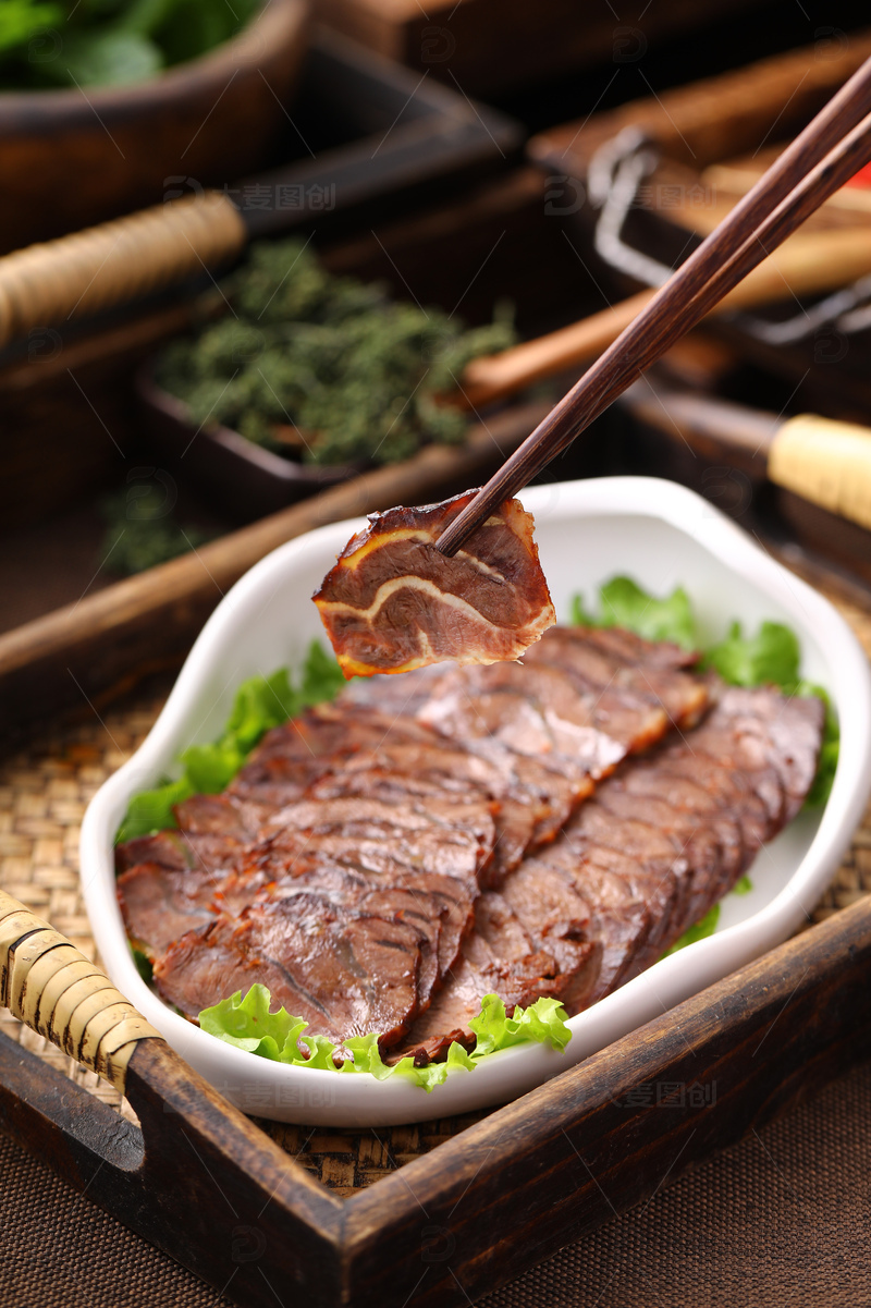 高清大图下载【趣麦麦图】-卤金钱腱卤味卤菜2