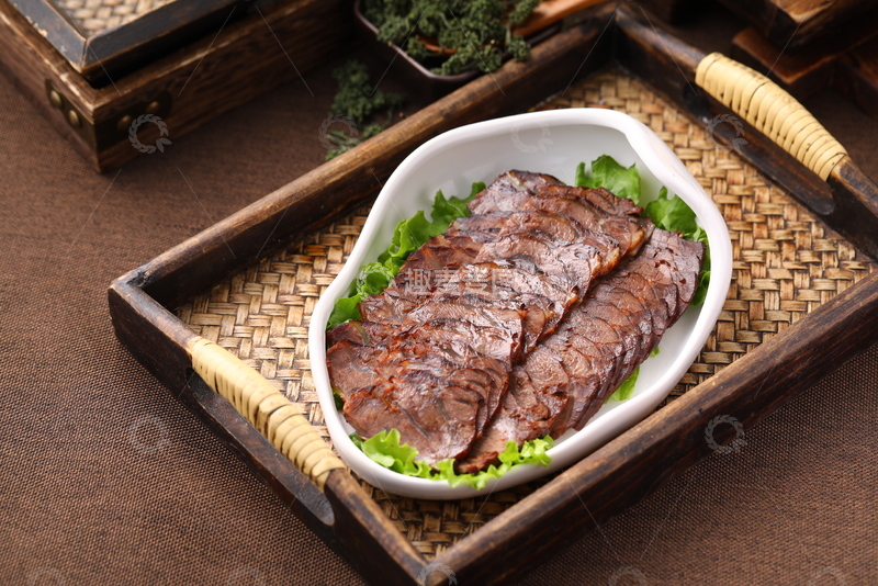 高清大图下载【趣麦麦图】卤金钱腱卤味卤菜