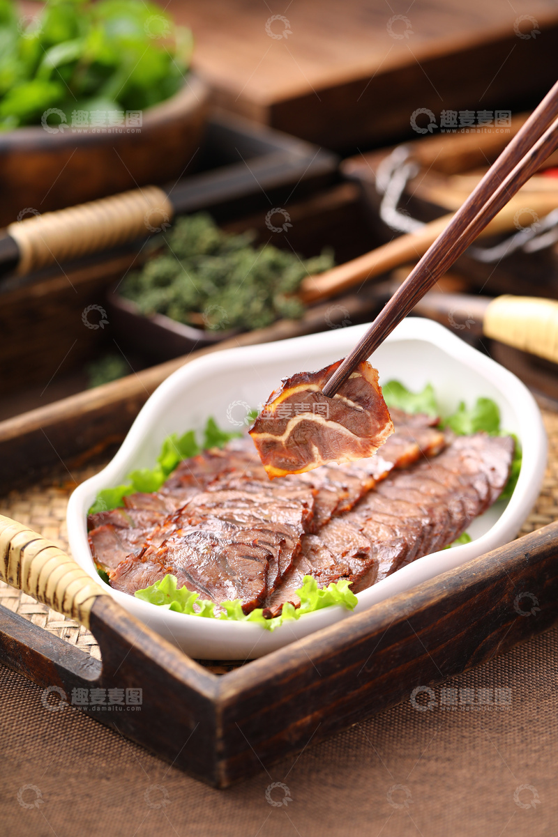 高清大图下载【趣麦麦图】-卤金钱腱卤味卤菜3