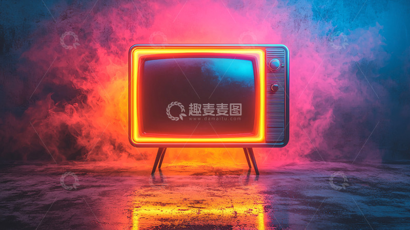 高清大图下载【趣麦麦图】复古电视