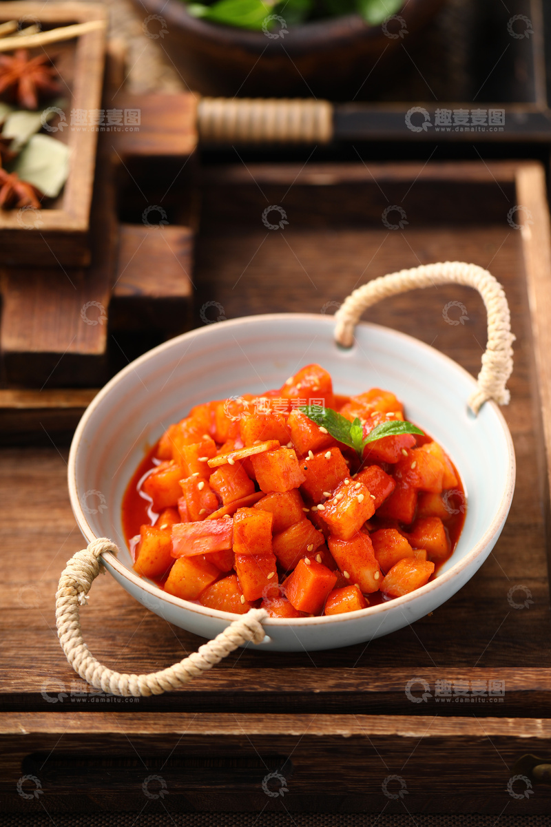 高清大图下载【趣麦麦图】韩式泡萝卜小菜